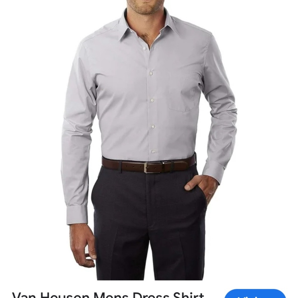 Men’s NWT Van Heusen fitted men’s dress shirt non iron 141/2” and S
